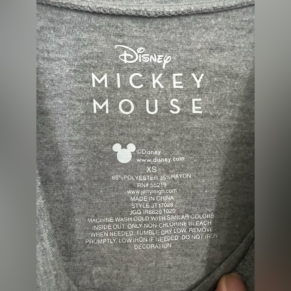 Disney Mickey Mouse Gray Graphic Tee Size XS - Picture 4 of 5